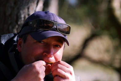 Algis ties on the first fly for the day Algis ties on the first fly for the day
