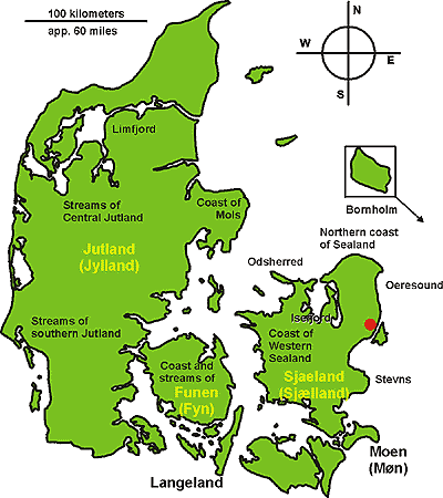 Map of Denmark